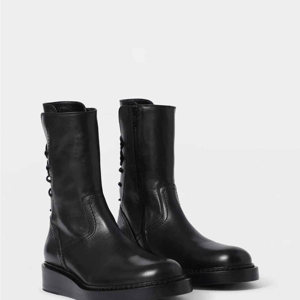 Black Leather Women's Boots